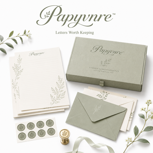 Papyvnre™ Garden Correspondence Letter Writing Set – Premium Floral Stationery Paper, Envelopes & Seals