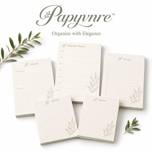 Papyvnre™ Studio Notes Premium Notepad Set – Weekly Planner, To-Do Lists, Memos & Desk Pads